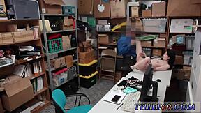 Huge tits teen 18+ squirts wildly in office with police officer