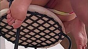 You know the trick to fuck a huge anal ass on this Colombian redhead slut by the pool