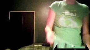 teen demonstrates lap dance skills using dildo on webcam4free com platform