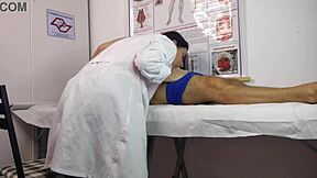 Big cock rises hard in front of curvy brazilian nurse at hospital with tight pussy patient