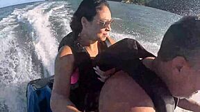 Loucuras No Jet Ski No Mar Do Guarujá Sp First Time Brazilian Latina Teen On Beach With Big Ass Long Hair