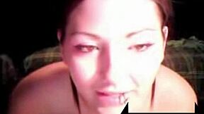 teen demonstrates lap dance skills using dildo on webcam4free com platform