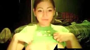 teen demonstrates lap dance skills using dildo on webcam4free com platform