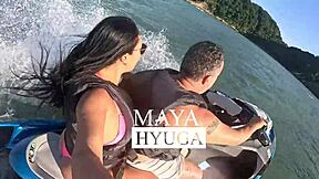 Loucuras No Jet Ski No Mar Do Guarujá Sp First Time Brazilian Latina Teen On Beach With Big Ass Long Hair