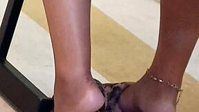 Ebony teen lightskin soles captured candidly