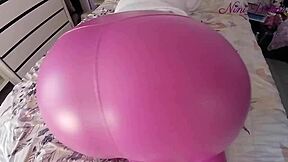 look at this thong squeezing my big round natural ass in pink leggings