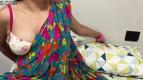 Indian step mother in kitchen roleplay with dirty talk in hindi gets horny for not son!