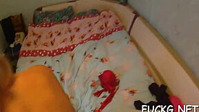 I can't believe this horny perv is bonking that tight pussy girl rough on webcam like that