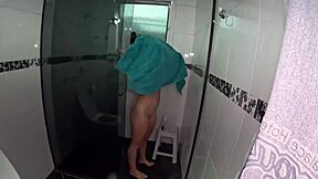 She decided to become a porn actress and we gave her the chance as Estela Silva in first time wet shower photoshoot