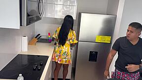 busty stepmom leyne rodriguez and stepson shared bed and have sex