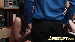 Tattooed teen chicks get pounded doggystyle from behind.