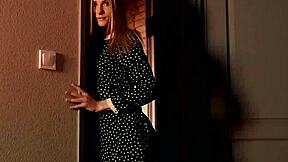 Do you see this sexy brunette milf dancing passionately before the hot teen?