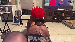 omg these ebony sluts in mfff human centipede ass eating bbc blowjob 😈🍑