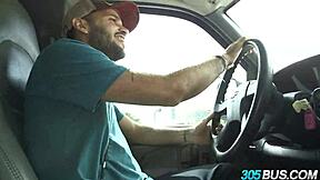 Asian slut Kalina Ryu on bus?