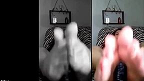 Brazilian model explores foot care routine with redhead teen in amateur fetish video