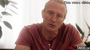 hey that small tits brunette stepdaughter gets fucked hard by her stepdad's big cock