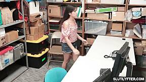 shoplifter jasmine gomez, you got exactly what you deserved in that hardcore blowjob punishment