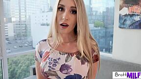 Stepmom Sarah Taylor tempts stepson with panties