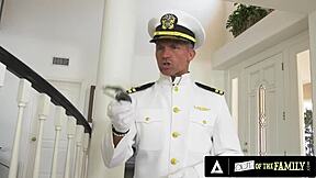 I need to fuck you hard, Maya Bijou tells her military stepdad in ebony interracial session.