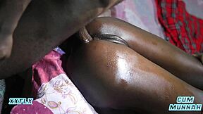 Amateur ebony couple does anal sex in missionary with creampie cumshot in compilation
