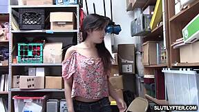 shoplifter jasmine gomez, you got exactly what you deserved in that hardcore blowjob punishment