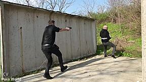 hey, how's this slutty suspect gonna handle dp at the station?