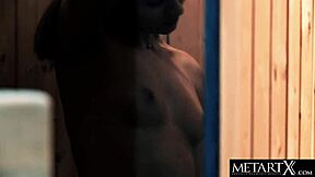 Gorgeous Naked Blonde Masturbates to Steamy Orgasm in Sauna!