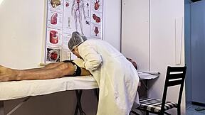 Patient Gets Hard For Naughty Nurse In Dirty Exam!