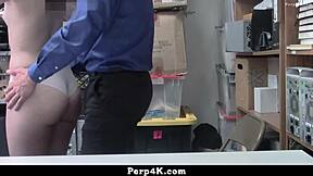 Hey officer, can this shoplifter teen 18+ avoid trouble by bending over for your hard pounding?