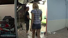 gorgeous blonde girl meets hot guy with huge cock for outdoor adventure