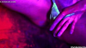 Horny Brunette Babe Poses In Lingerie And Masturbates With Dildo In Bathroom