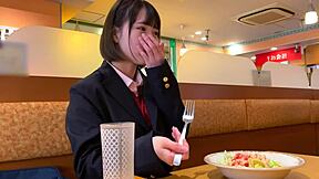 chatting about cute japanese teen with big tits in homemade video