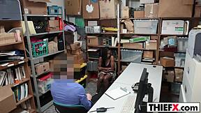 Daya Knight offers her big boobs as payment to avoid punishment in garage