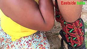 ebony chubby woman insisted to get fucked under the tank stand