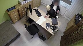 i feel so excited as this naughty blonde fucks hard to get a loan for her new mercedes