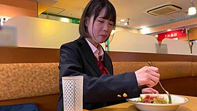 chatting about cute japanese teen with big tits in homemade video