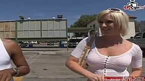 Hairy Blonde Slut Small Natural Tits Takes First BBC Facial