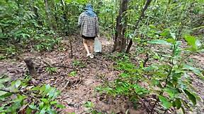 Why does this cute Thai girl pick mushrooms in the forest while secretly flashing?