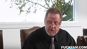 Rival Stepsisters Gal and Aubree Blow and Fuck Elias for Peace