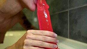 why is this cute girl jerking her tight pussy with a big dildo so hot?