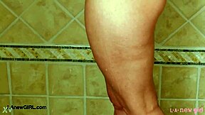 What Happens When Captivating Blonde Model Takes a Shower Alone?