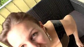 Whoa, this horny German teen in latex is all over that big cock! 🔥🍆