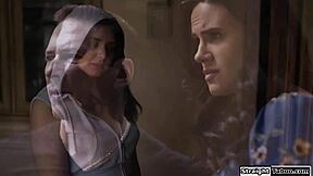 Stepdaughter Is Analed by Stepdads Cock and Stepmoms Strapon in Taboo Threesome