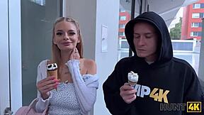 Hey, check out how Naomi Love flashes her natural boobs and cheats on her boyfriend right there