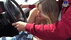 hey, check this french blonde in lingerie getting wild in a field