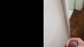2 reais or a mysterious cumshot with brazilian girl next door giving pov handjob and swallow.