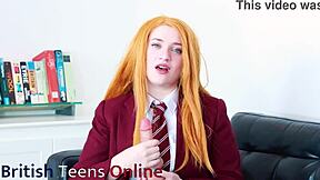 Victoria Greene gives jerk off instructions in her uniform for first time solo