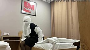 Turkish stepmom masturbates in pantyhose for stepson