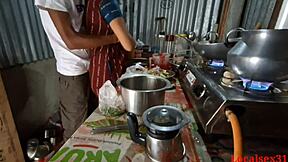 Kitchen fuck by servant in official video