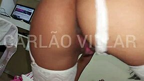 She paid the maintenance service by offering up something personal in this cute brunette encounter